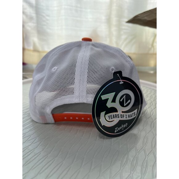 Zephyr Clemson TIgers Muse Tucker Hat OS Orange Adjustable Mesh Snapback NEW - Picture 4 of 8